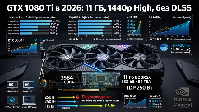 GTX 1080 Ti: полный обзор характеристик и тестов в 2026 году